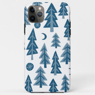Case-Mate iPhone Case Blue Winter Forest Moon Stars Motif