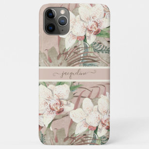 Case-Mate iPhone Case BOHO Pampas Tropical Palm Flowers Blush Rose Blanc