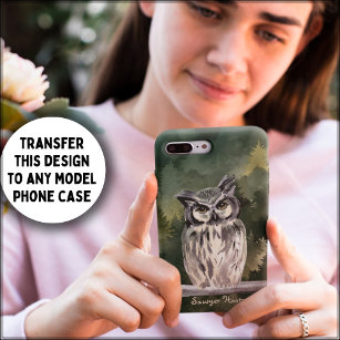 Case-Mate iPhone Case Boîtier téléphonique pour hibou forestier, hibou e
