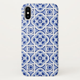 Case-Mate iPhone Case Carrelage italien, majolica, bleu et blanc motif  