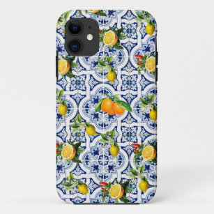 Case-Mate iPhone Case citrons siciliens et oranges motif vintage 