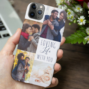 Case-Mate iPhone Case Collage photo romantique Aimer la vie avec vous Bl