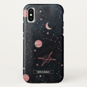 Case-Mate iPhone Case Constellations roses en or   Monogramme spatial