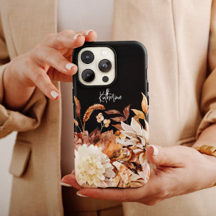 Case-Mate iPhone Case Elégante aquarelle d'automne Floral avec nom
