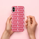 Case-Mate iPhone Case Fancy Romantic Rouge & Rose Amour Vous Motif<br><div class="desc">Fancy Romantic Rouge & Rose Amour Vous Motif</div>