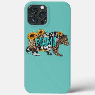 Case-Mate iPhone Case Fête des mères de Mama Bear Sunflowers Leopard Cow