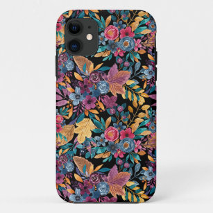 Case-Mate iPhone Case Feuilles floraux mixtes Berry Motif d'aquarelle