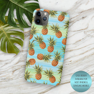 Case-Mate iPhone Case Fun Ananas Fruit Motif Aquarelle Art Stripes