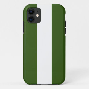 Case-Mate iPhone Case Fun Bold Sleek Dark Green White Racing Stripes
