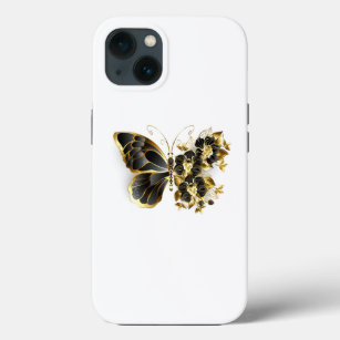 Case-Mate iPhone Case Gold flower Butterfly with Black Orchid
