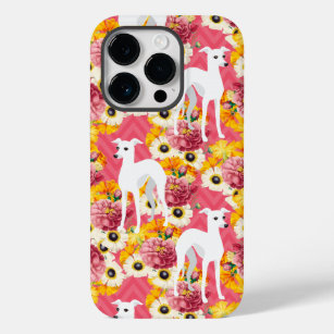 Coque Case-Mate iPhone Greyhounds ou Whippets italiens avec Fleurs Coque-