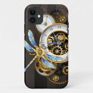 Case-Mate iPhone Case Horloge à vapeur avec libellule mécanique