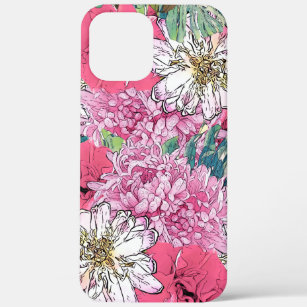 Case-Mate iPhone Case Illustration florale rose et verte de la mignonne 