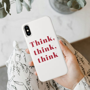 Case-Mate iPhone Case Inspiration Positive Red Think Think Think Devis d