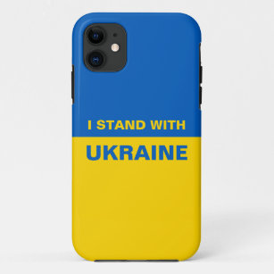 Case-Mate iPhone Case Je me tiens avec le drapeau ukrainien de l'Ukraine