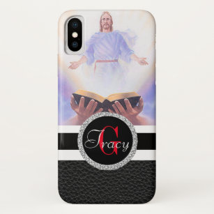 Case-Mate iPhone Case La Bible de Jésus tenue à la main et rayons de lum