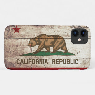 Case-Mate iPhone Case Le drapeau de l'État de Californie sur le vieux gr