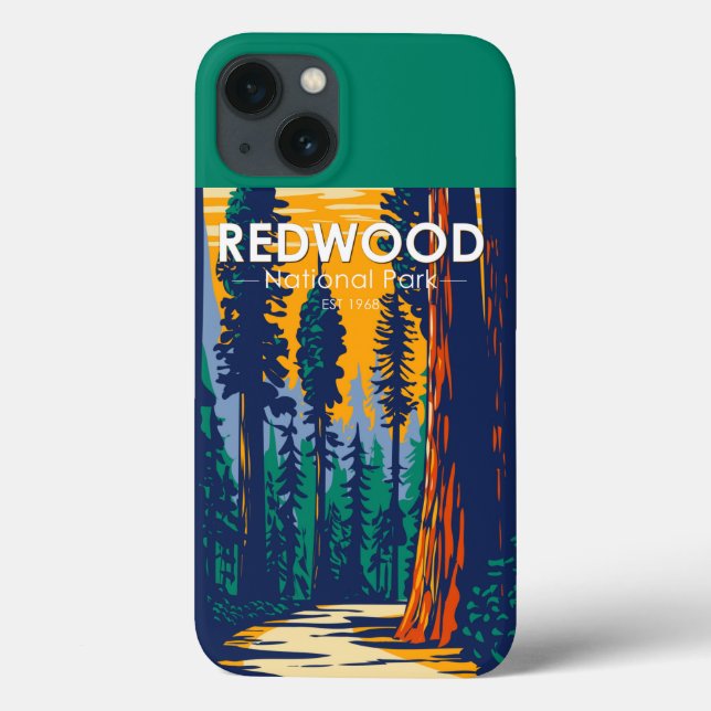 Case-Mate iPhone Case Le parc national de Redwood Vintage (Back)