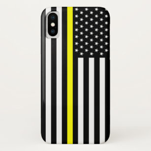 Case-Mate iPhone Case Ligne jaune mince drapeau d'expéditeur