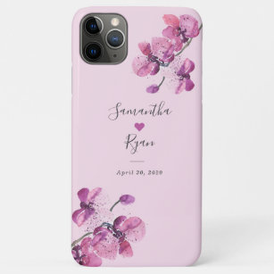 Case-Mate iPhone Case Mariage de l'orchidée en aquarelle de prune