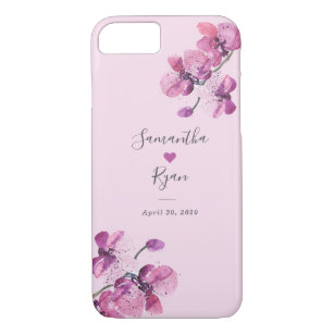 Case-Mate iPhone Case Mariage de l'orchidée en aquarelle de prune Keepsa