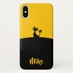 Case-Mate iPhone Case Modèle noir et jaune d'animal familier moderne de