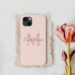 Case-Mate iPhone Case Moderne Pastel Rose   Fille initiale personnelle