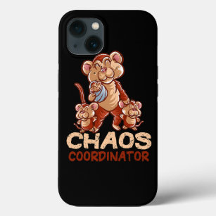 Case-Mate iPhone Case Monkey Mom Chaos Coordonnateur Maman Chimpanzé Mot