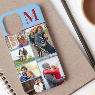 Case-Mate iPhone Case Monogramme 6 Photo Collage Bleu Rouge