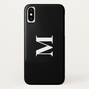 Case-Mate iPhone Case Monogramme Initiales Nom personnalisé Black White 
