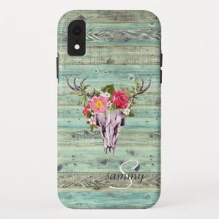 Case-Mate iPhone Case Monogramme Russe Turquoise Wood Deer