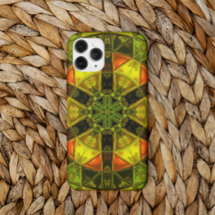 Case-Mate iPhone Case Mosaic Kaleidoscope Fleur Jaune Vert et Orange