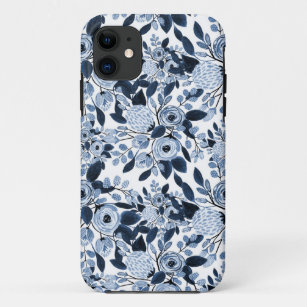 Case-Mate iPhone Case Motif floral bleu marine Pastel