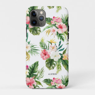 Case-Mate iPhone Case Motif tropical de fleurs et de feuille d'aquarelle