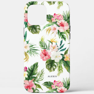 Case-Mate iPhone Case Motif tropical de fleurs et de feuille d'aquarelle