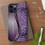 Case-Mate iPhone Case Nom manuscrit Glam Purple Parties scintillant méta<br><div class="desc">Le design est une photo et les coques ne sont pas faits avec de la parties scintillant, des paillettes, des métaux ou des bois. Cette conception est également disponible sur d'autres modèles de téléphone. Choisissez Type de périphérique pour voir d'autres iPhone, Samsung Galaxy ou coques Google. Certains styles peuvent être...</div>