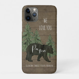 Case-Mate iPhone Case Nous t'aimons Papa Bear Forest Personnalisée