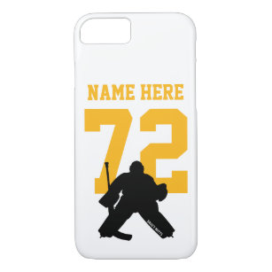 Case-Mate iPhone Case Numéro de gardien de hockey personnalisé Black Gol