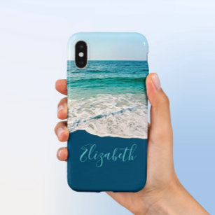 Case-Mate iPhone Case Ocean Beach Shore Personnalisé bleu