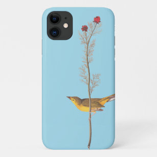 Case-Mate iPhone Case Oiseau de Paruline à capuchon Audubon sur Fleur ro