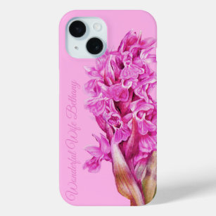 Coque Case-Mate iPhone Orchidées fleurs rose aquarelle art personnalisé