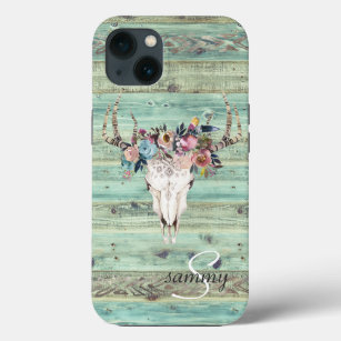 Case-Mate iPhone Case Russe Ouest Turquoise Bois Cerf Monogramme
