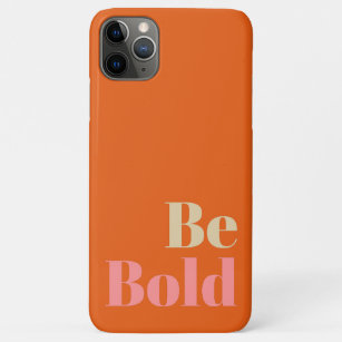 Case-Mate iPhone Case Soyez audacieux Motivationnel dire en rose et oran