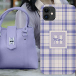 Case-Mate iPhone Case Tartan - and Light Purple - Phone Case<br><div class="desc">Tartan in purple,  light (orchid petal) purple and cement (off white). Other colorways available.</div>