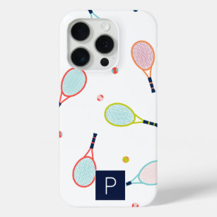 Coque Case-Mate iPhone Tennis Monogramme Sports Blue Green Custom