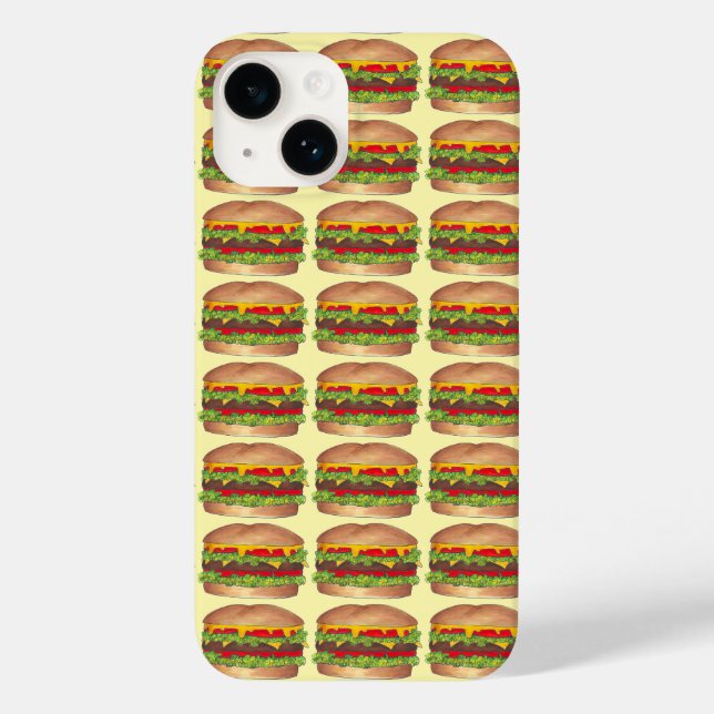 Case-Mate iPhone Cheese Burger Hamburger Cheeseburger Coque aliment (Verso)