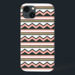 Case-Mate iPhone Chevron or ultra chic Samsung Galaxy Note 4 Coque<br><div class="desc">Boîtier téléphonique unique couleur or et corail,  chevron et rayé à motifs. Très chic,  branché et moderne.</div>