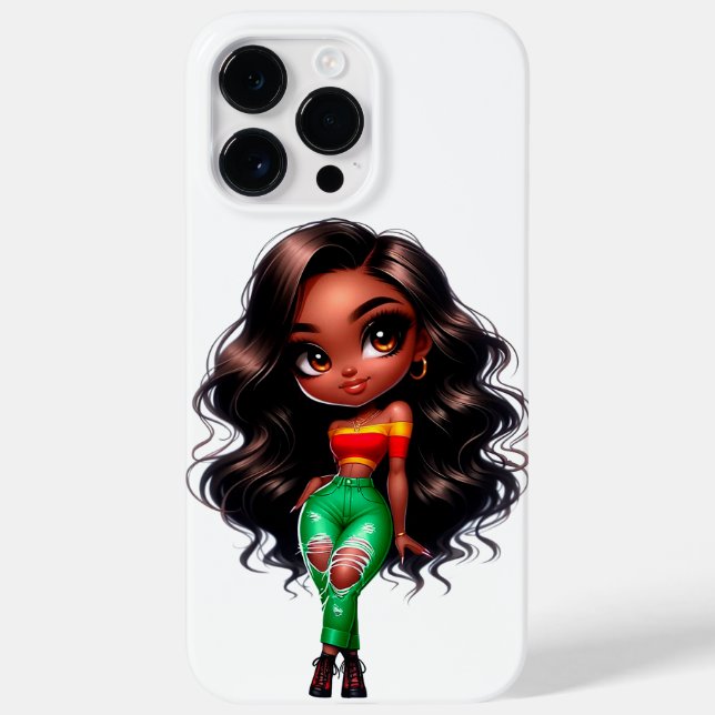 Case-Mate iPhone Chibi Black Girl Ipone Coque (Verso)