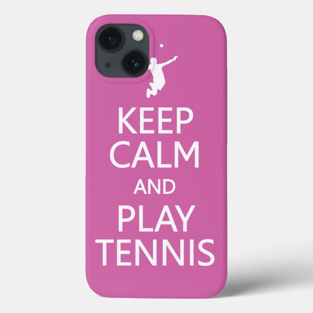 Case-Mate iPhone Conserver le calme et jouer Tennis coques de coule (Verso)