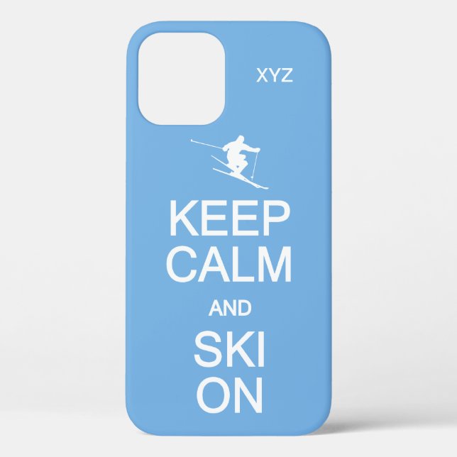 Case-Mate iPhone Conserver le calme et le ski sur coques personnali (Verso)